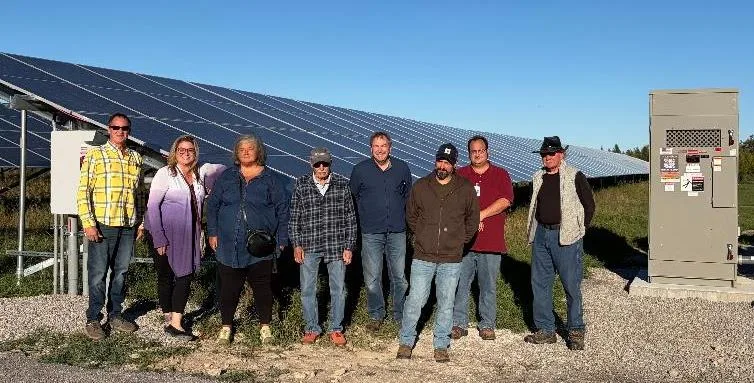 Solar array tour at ACC